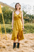 French-Inspired 19 MM Silk Crepe-Back Sleeveless Midi Dress